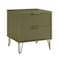 Manhattan Comfort DUMBO 2.0 Nightstand in Olive Green, 2PK 2-NS002-OG - alternate 5